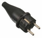 as-Schwabe 60412 Vollgummi-Stecker, schwarz, schwere Ausführung  ***NEU***