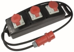 as-Schwabe 60558 Vollgummi-Steckdosenleiste S6, Eingang: 2m H07RN-F 5G2,5 ***NEU***
