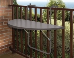 ALCO Balkonhängetisch Balkontisch 100x50 cm, anthrazit Kunststoff Gartenmöbel