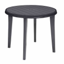 JARDIN Campingtisch Lisa 90 cm rund 4-sitzig graphit wetterfest Tisch Gartenmöbel
