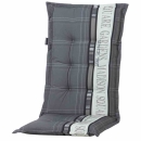 MADISON Auflage für Hochlehner ca. 123 x 50 x 8 cm Baumwolle/Polyester grau