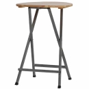 FUN STAR 101741 Stehtisch Ø 78 cm, Kiefernholz, Gestell eckig