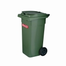 SULO 1053937 Großmüllbehälter 120 Liter 9,6 kg fahrbar Kunststoff grün