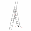 HAILO 9309-507 Kombileiter 2x9+1x8 Spr. Aluminium 