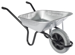 HAEMMERLIN Schubkarre Bauschubkarre Aktiv Premium 100l verzinkt PU-Rad 150kg